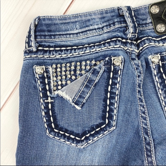 Miss Me Mid-Rise Skinny Bling Pocket Jeans - Picture 5 of 9